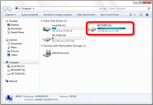 free hp recovery disk